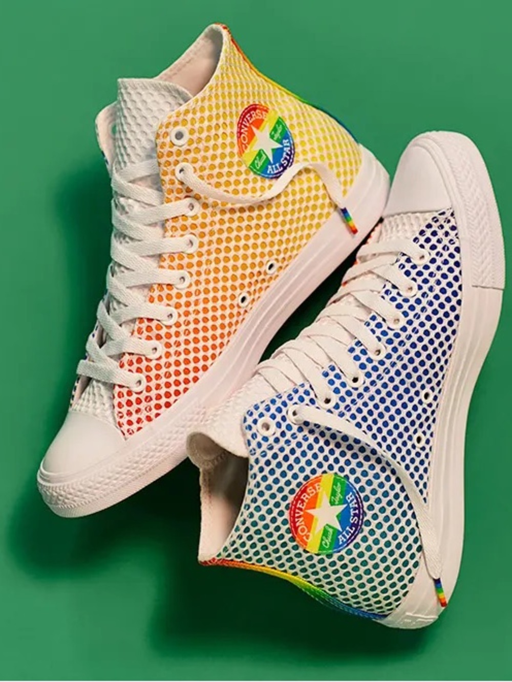 Converse All Star Pride Rainbow Mesh High Top Sneaker